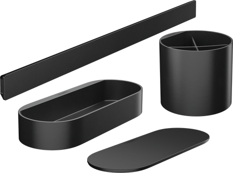Hansgrohe Wallstoris Bathroom Bundle - Matt Black - 27968670