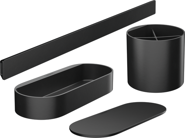 Hansgrohe Wallstoris Bathroom Bundle - Matt Black - 27968670