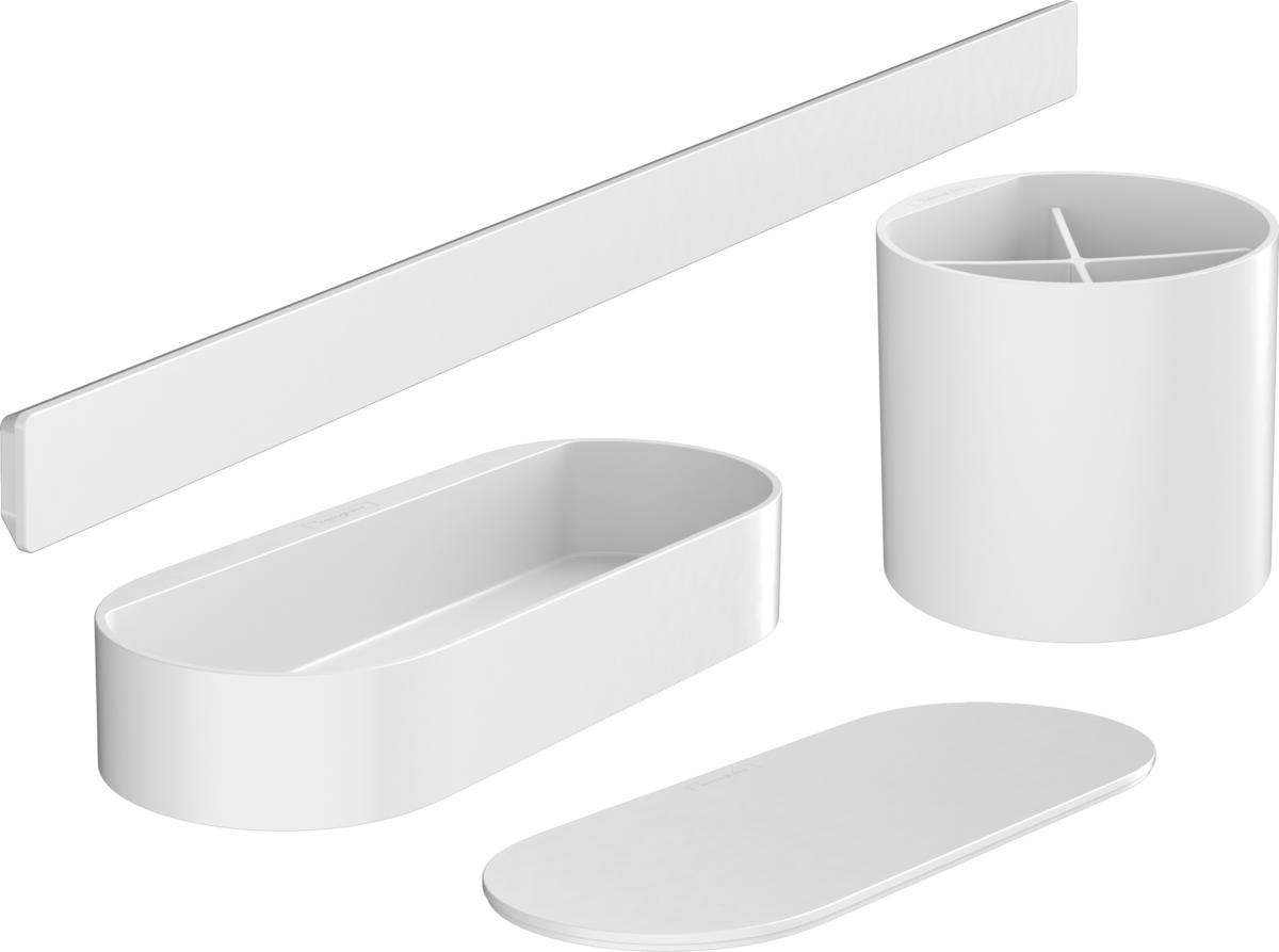 Hansgrohe Wallstoris Bathroom Bundle - Matt White - 27968700