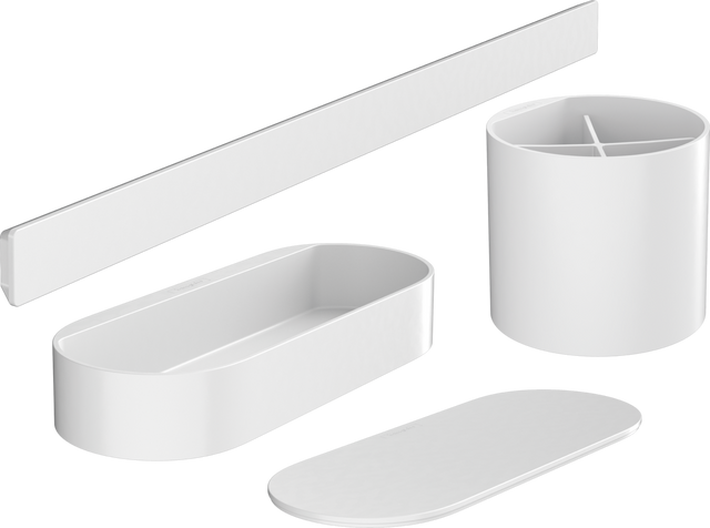 Hansgrohe Wallstoris Bathroom Bundle - Matt White - 27968700