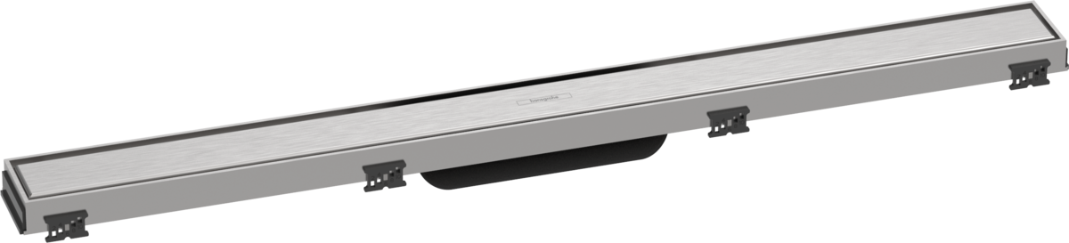 Hansgrohe RainDrain Match Finish Set Shower Drain 800 With Height Adjustable Frame - Brushed Stainless Steel - 56038800