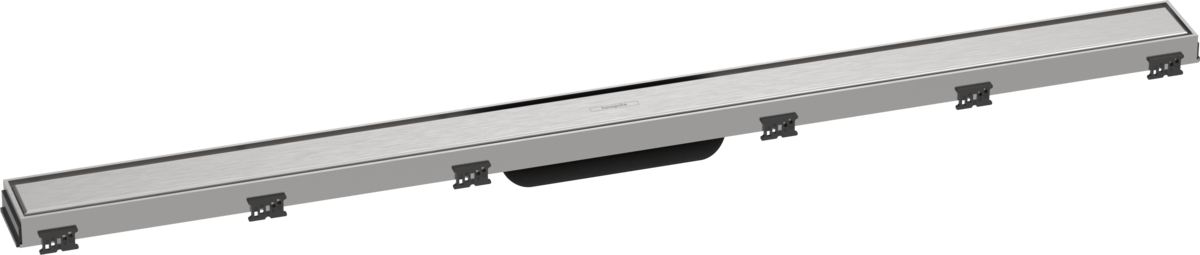 Hansgrohe RainDrain Match Finish Set Shower Drain 1000 With Height Adjustable Frame - Brushed Stainless Steel - 56041800