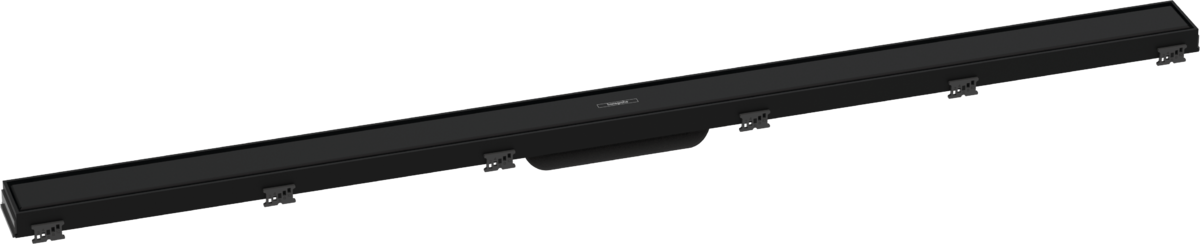 Hansgrohe RainDrain Match Finish Set Shower Drain 1200 With Height Adjustable Frame - Matt Black - 56042670