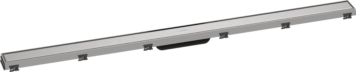 Hansgrohe RainDrain Match Finish Set Shower Drain 1200 With Height Adjustable Frame - Brushed Stainless Steel - 56042800