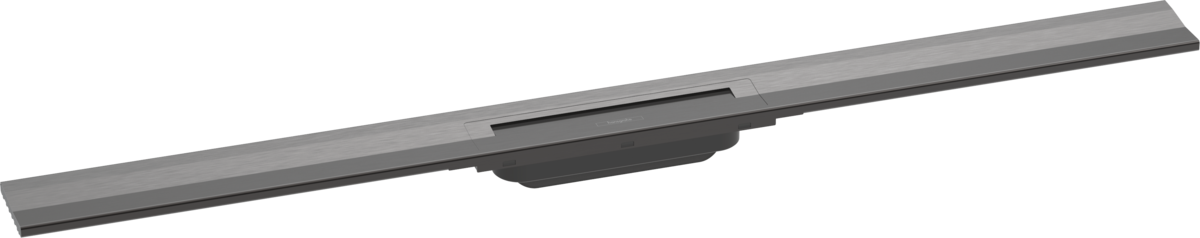 Hansgrohe RainDrain Flex Finish Set Shower Drain 1000 Cuttable For Wall Mounting - Brushed Black Chrome - 56053340
