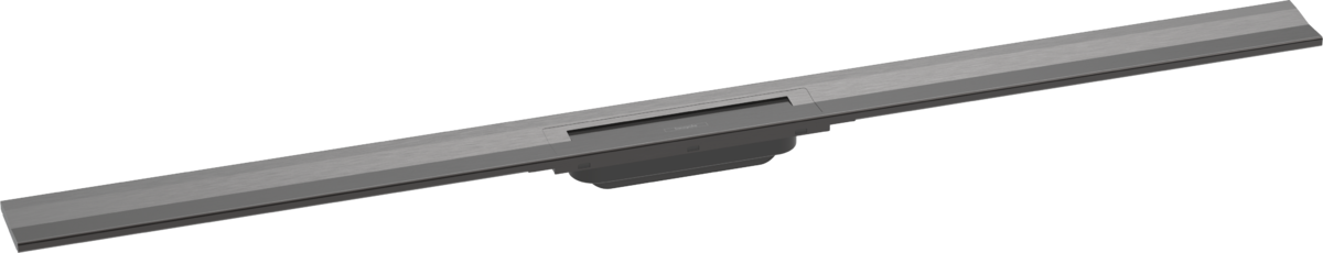 Hansgrohe Raindrain Flex Finish Set Shower Drain 1200 Cuttable For Wall Mounting - Brushed Black Chrome - 56054340