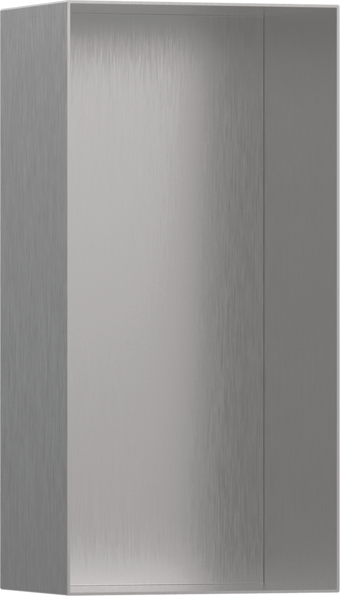 Hansgrohe XtraStoris Minimalistic Wall Niche Frameless 300/150/100 - Brushed Stainless Steel - 56070800