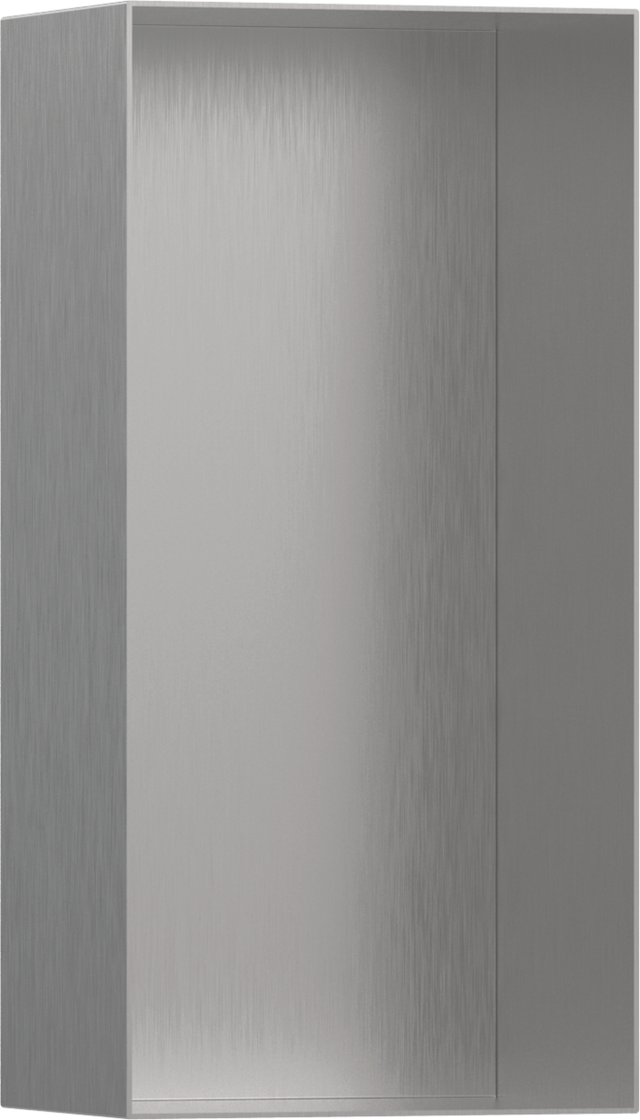 Hansgrohe XtraStoris Minimalistic Wall Niche Frameless 300/150/100 - Brushed Stainless Steel - 56070800
