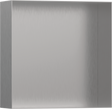 Hansgrohe XtraStoris Minimalistic Wall Niche Frameless 300/300/100 - Brushed Stainless Steel - 56073800