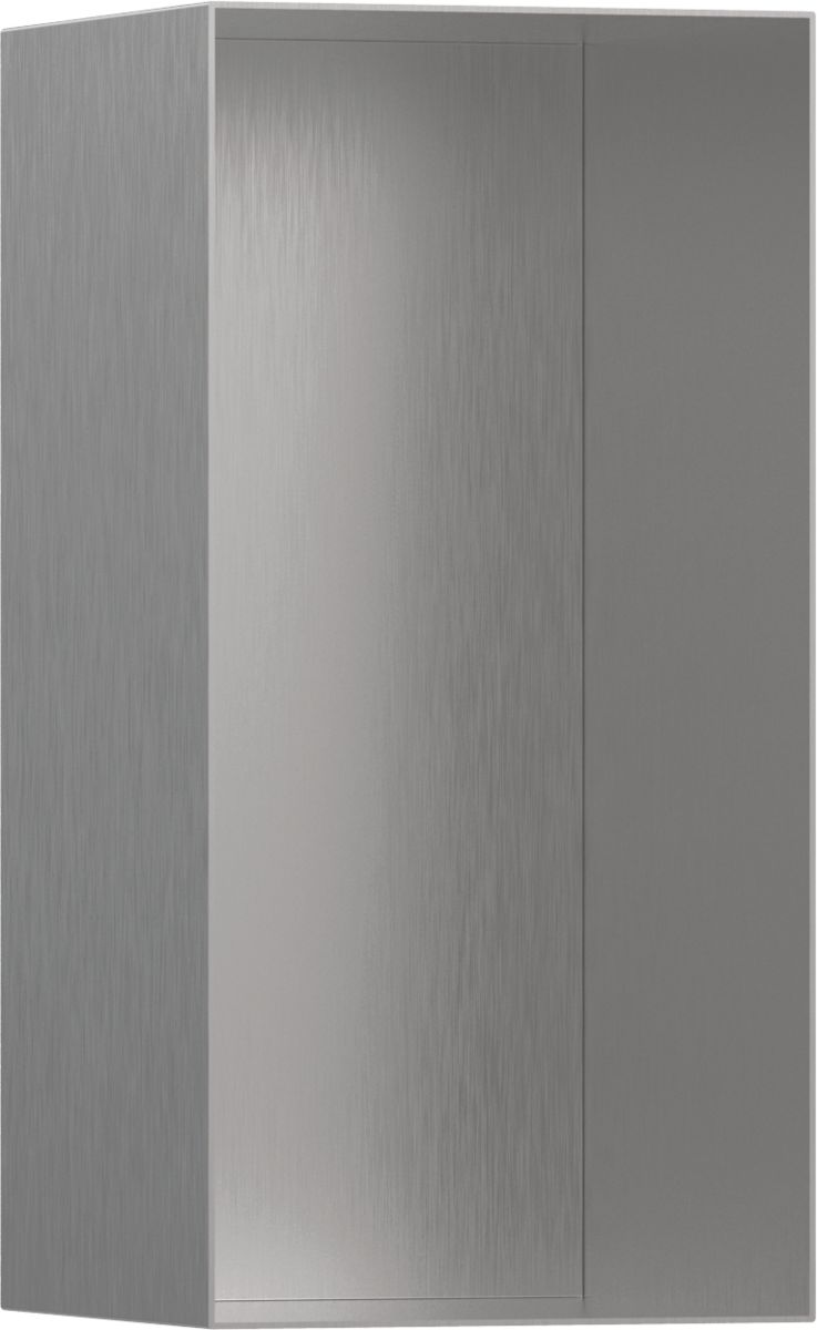 Hansgrohe XtraStoris Minimalistic Wall Niche Frameless 300/150/140 - Brushed Stainless Steel - 56076800