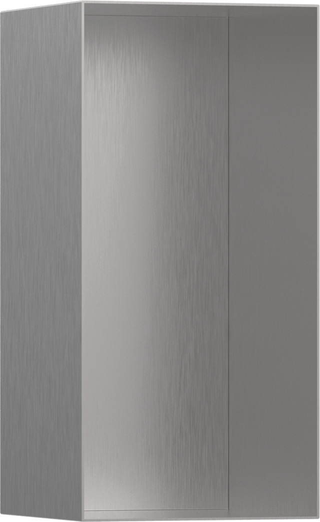Hansgrohe XtraStoris Minimalistic Wall Niche Frameless 300/150/140 - Brushed Stainless Steel - 56076800