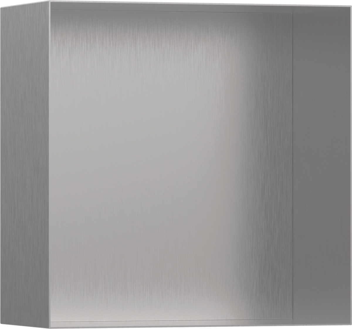Hansgrohe XtraStoris Minimalistic Wall Niche Frameless 300/300/140 - Brushed Stainless Steel - 56079800