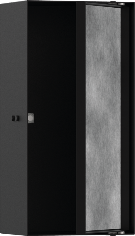 Hansgrohe XtraStoris Rock Wall Niche With Tileable Door 300/150/100 - Matt Black - 56082670