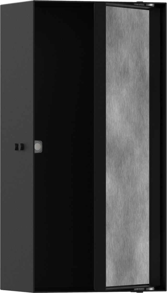 Hansgrohe XtraStoris Rock Wall Niche With Tileable Door 300/150/100 - Matt Black - 56082670