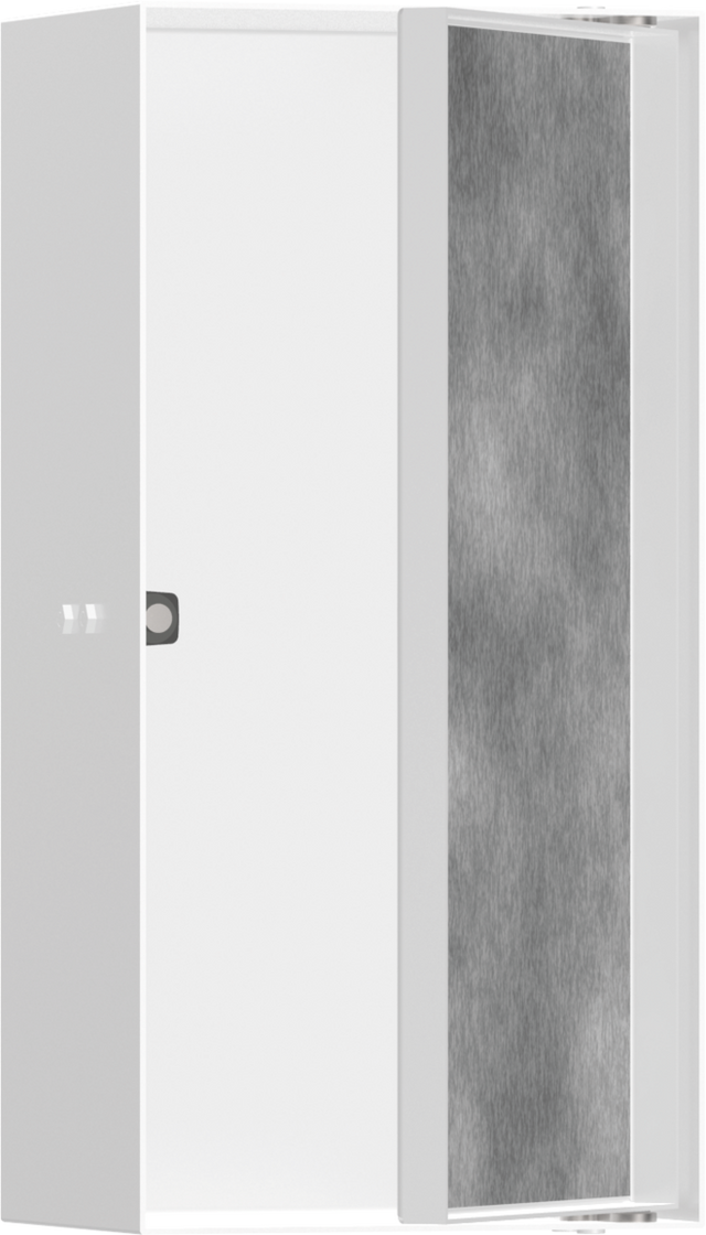 Hansgrohe XtraStoris Rock Wall Niche With Tileable Door 300/150/100 - Matt White - 56082700