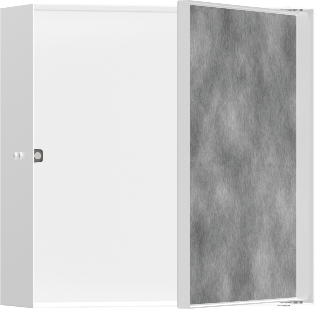 Hansgrohe XtraStoris Rock Wall Niche With Tileable Door 300/300/100 - Matt White - 56085700
