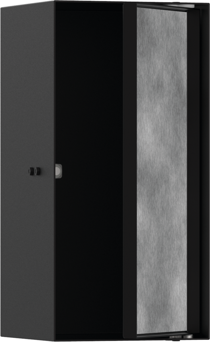 Hansgrohe XtraStoris Rock Wall Niche With Tileable Door 300/150/140 - Matt Black - 56088670