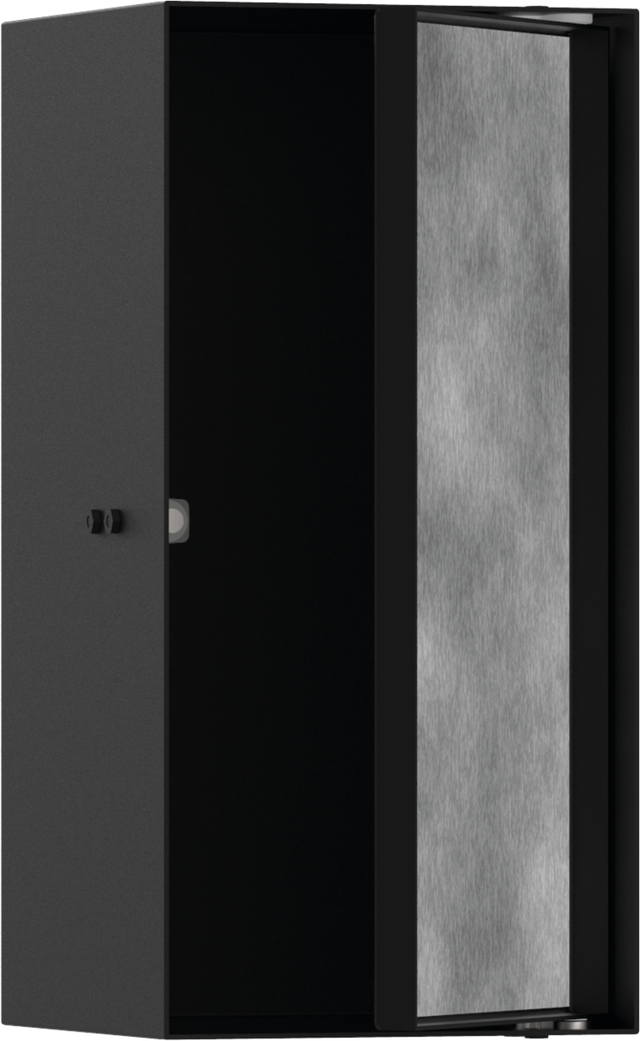 Hansgrohe XtraStoris Rock Wall Niche With Tileable Door 300/150/140 - Matt Black - 56088670