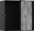 Hansgrohe XtraStoris Rock Wall Niche With Tileable Door 300/300/140 - Matt Black - 56091670
