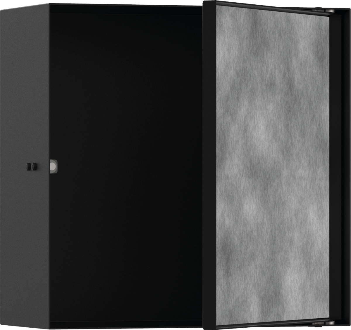 Hansgrohe XtraStoris Rock Wall Niche With Tileable Door 300/300/140 - Matt Black - 56091670