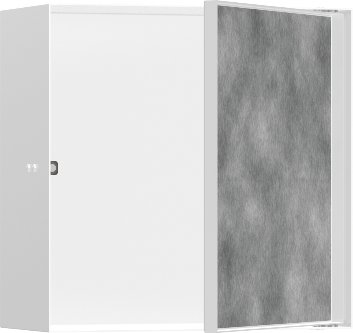 Hansgrohe XtraStoris Rock Wall Niche With Tileable Door 300/300/140 - Matt White - 56091700
