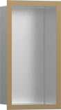 Hansgrohe XtraStoris Individual Wall Niche Brushed Stainless Steel With Design Frame 300x150x100 - Brushed Bronze - 56094140
