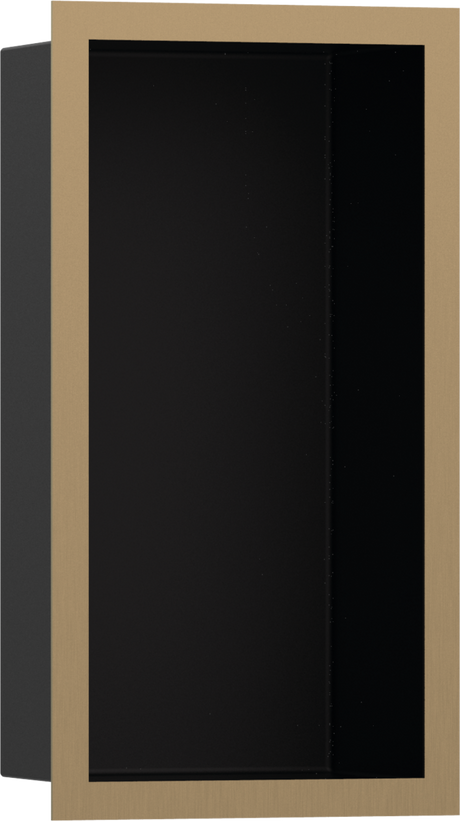 Hansgrohe XtraStoris Individual Wall Niche Matt Black With Design Frame 300x150x100 - Brushed Bronze - 56095140