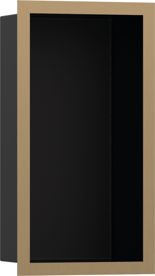 Hansgrohe XtraStoris Individual Wall Niche Matt Black With Design Frame 300x150x100 - Brushed Bronze - 56095140