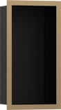 Hansgrohe XtraStoris Individual Wall Niche Matt Black With Design Frame 300x150x100 - Brushed Bronze - 56095140