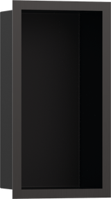 Hansgrohe XtraStoris Individual Wall Niche Matt Black With Design Frame 300x150x100 - Brushed Black Chrome - 56095340