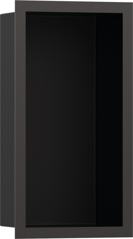 Hansgrohe XtraStoris Individual Wall Niche Matt Black With Design Frame 300x150x100 - Brushed Black Chrome - 56095340