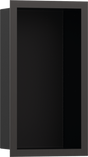 Hansgrohe XtraStoris Individual Wall Niche Matt Black With Design Frame 300x150x100 - Brushed Black Chrome - 56095340