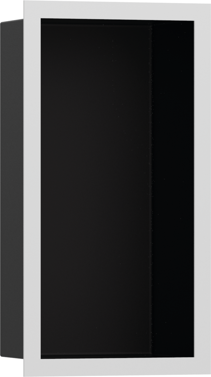 Hansgrohe XtraStoris Individual Wall Niche Matt Black With Design Frame 300x150x100 - Matt White - 56095700