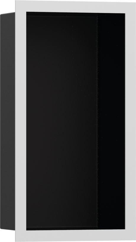 Hansgrohe XtraStoris Individual Wall Niche Matt Black With Design Frame 300x150x100 - Matt White - 56095700