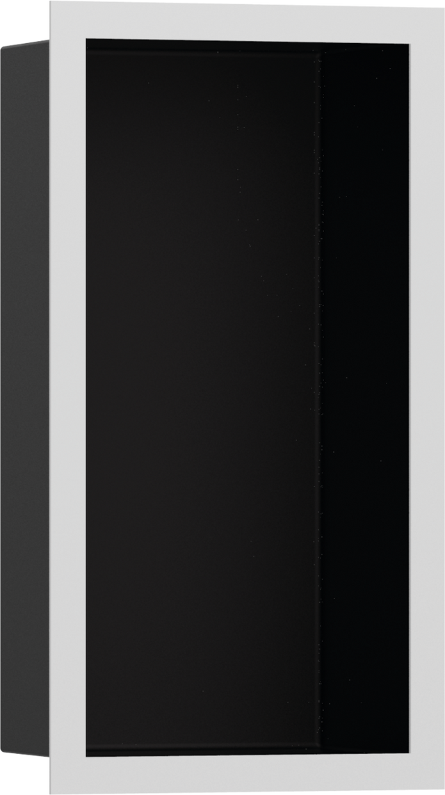 Hansgrohe XtraStoris Individual Wall Niche Matt Black With Design Frame 300x150x100 - Matt White - 56095700