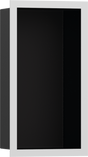 Hansgrohe XtraStoris Individual Wall Niche Matt Black With Design Frame 300x150x100 - Matt White - 56095700