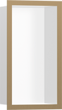 Hansgrohe XtraStoris Individual Wall Niche Matt White With Design Frame 300x150x100 - Brushed Bronze - 56096140