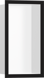 Hansgrohe XtraStoris Individual Wall Niche Matt White With Design Frame 300x150x100 - Matt Black - 56096670