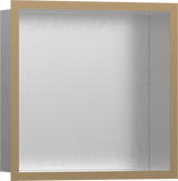 Hansgrohe XtraStoris Individual Wall Niche Brushed Stainless Steel With Design Frame 300/300/100 - Brushed Bronze - 56097140