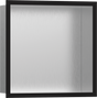 Hansgrohe XtraStoris Individual Wall Niche Brushed Stainless Steel With Design Frame 300/300/100 - Matt Black - 56097670