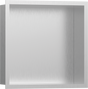 Hansgrohe XtraStoris Individual Wall Niche Brushed Stainless Steel With Design Frame 300/300/100 - Brushed Stainless Steel - 56097800