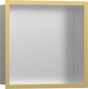 Hansgrohe XtraStoris Individual Wall Niche Brushed Stainless Steel With Design Frame 300/300/100 - Polished Gold Optic - 56097990