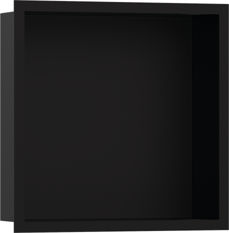 Hansgrohe XtraStoris Individual Wall Niche Matt Black With Design Frame 300/300/100 - Matt Black - 56098670