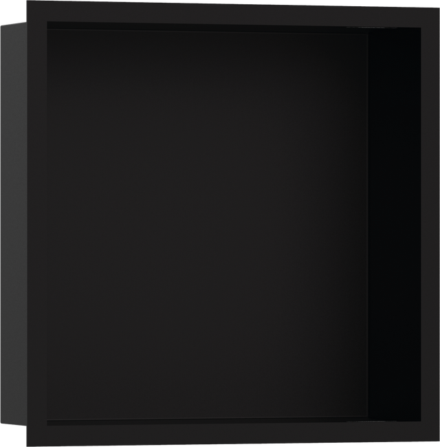 Hansgrohe XtraStoris Individual Wall Niche Matt Black With Design Frame 300/300/100 - Matt Black - 56098670