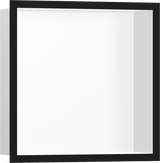 Hansgrohe XtraStoris Individual Wall Niche Matt White With Design Frame 300/300/100 - Matt Black - 56099670