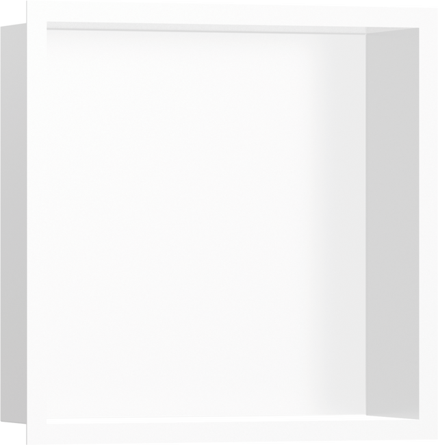 Hansgrohe XtraStoris Individual Wall Niche Matt White With Design Frame 300/300/100 - Matt White - 56099700