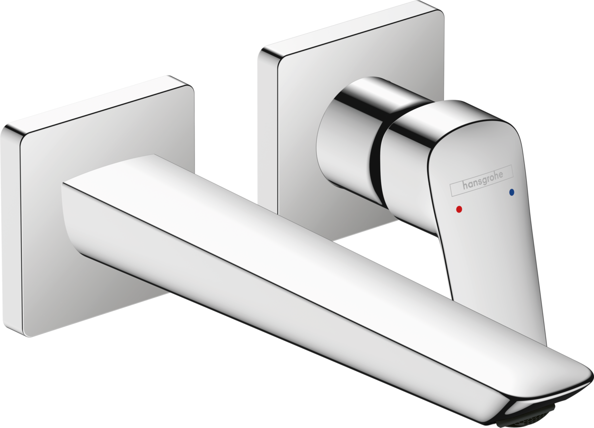 Hansgrohe Logis Single Lever Basin Mixer For Concealed Installation Fine Wall-mounted With Spout 205mm - Chrome - 71256000
