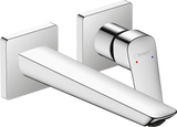 Hansgrohe Logis Single Lever Basin Mixer For Concealed Installation Fine Wall-mounted With Spout 205mm - Chrome - 71256000