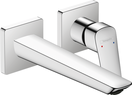 Hansgrohe Logis Single Lever Basin Mixer For Concealed Installation Fine Wall-mounted With Spout 205mm - Chrome - 71256000