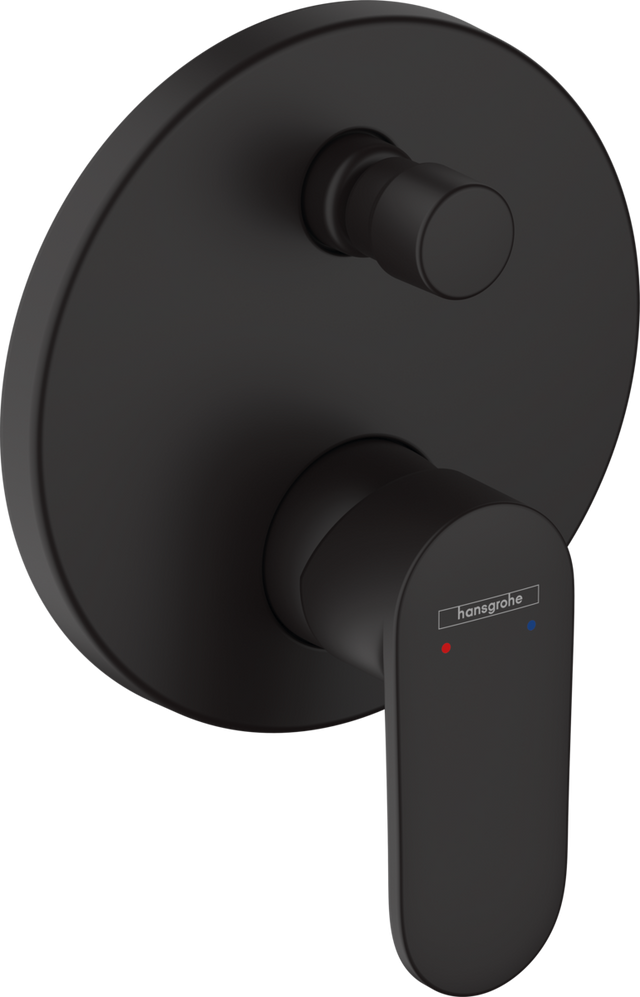 Hansgrohe Vernis Blend Single Lever Bath Mixer For Concealed Installation - Matt Black - 71466670